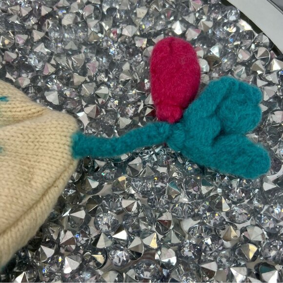 1988 Hat Olympics Olympic Winter Knit Hat with Embroidered Design Teal toque kid - Picture 2 of 7